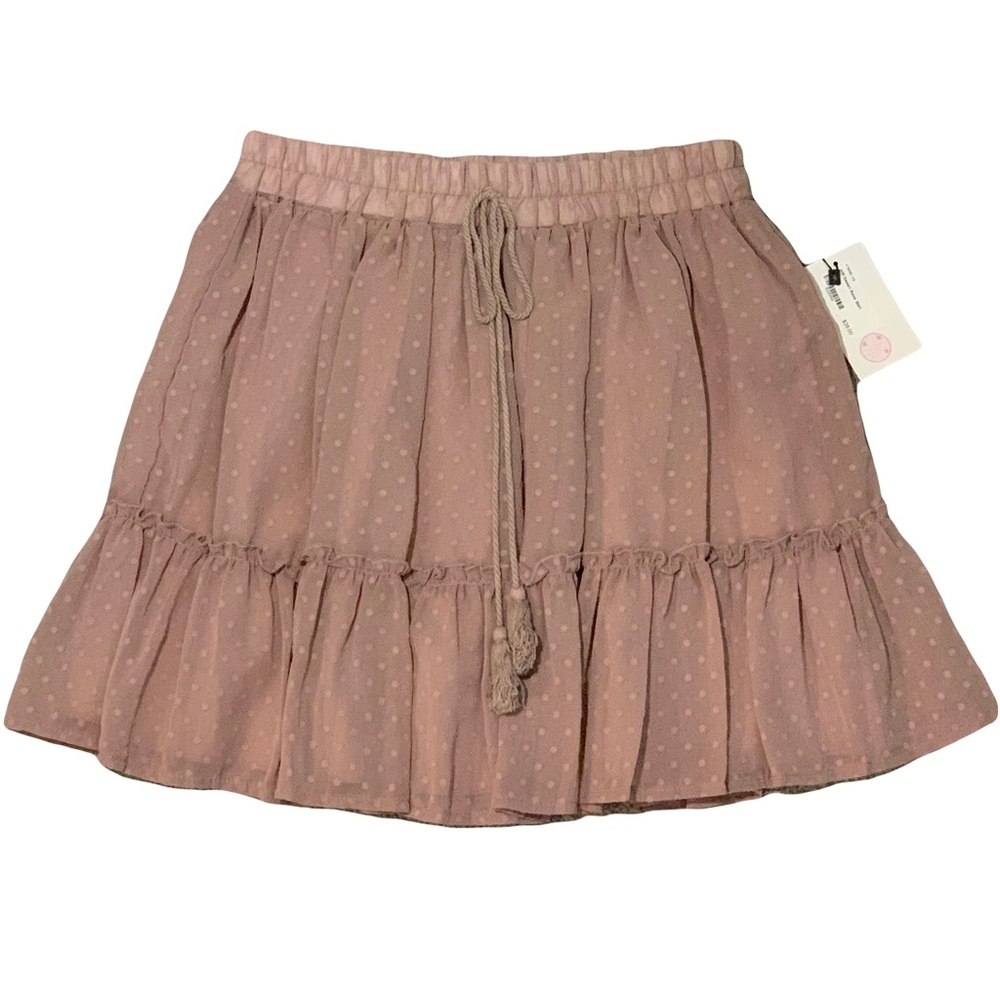 Boho Rose Skirt with polka dots size L